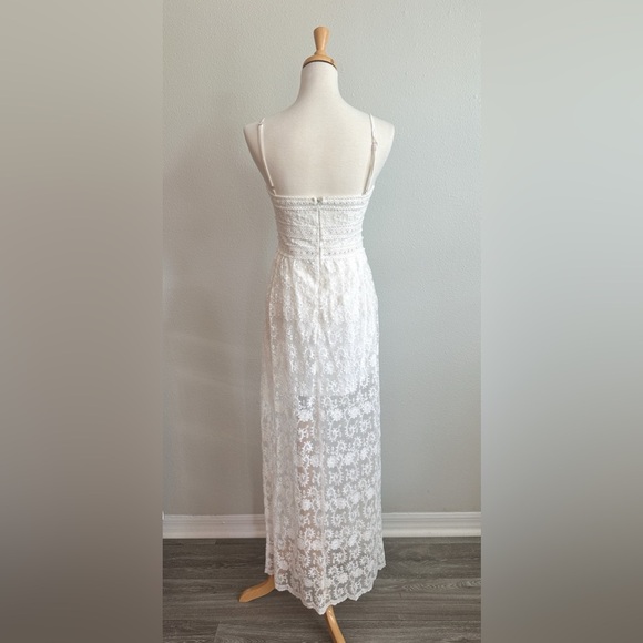NWT Altar’d State Cami Strap White Lace Maxi Dress | Size XS Extra Smalll - Picture 4 of 7